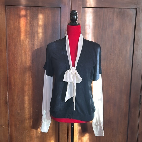 Cashmere Blend Layered Sweater Blouse S - Picture 2 of 7